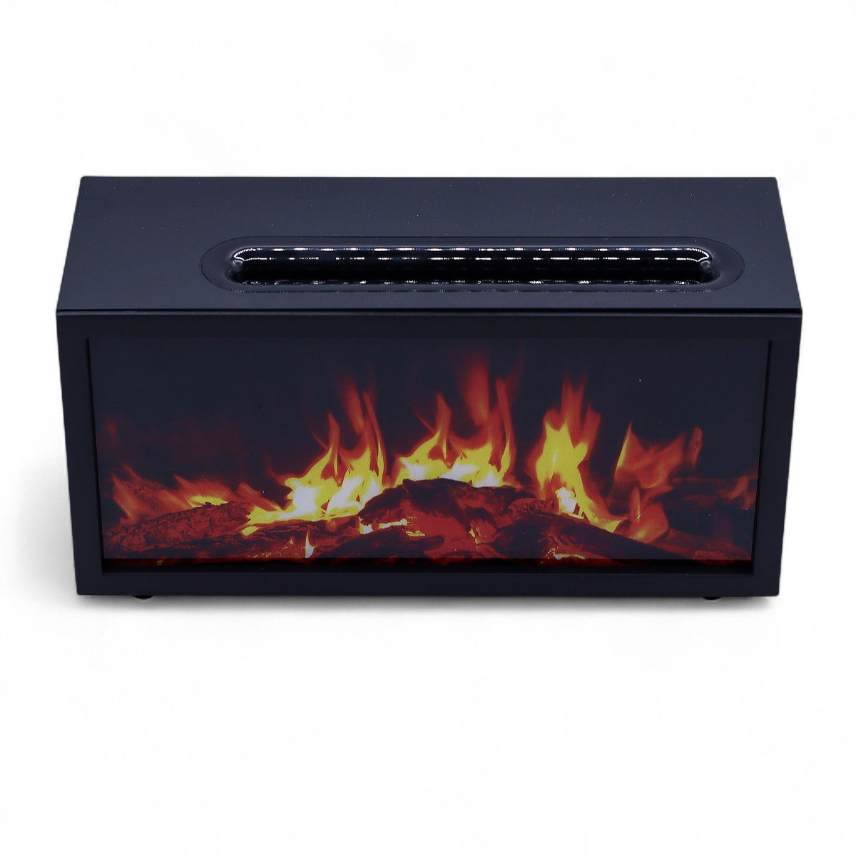 * Diffuseur aromatique effet flamme avec chants d’oiseaux – Noir, USB et éclairage multicolore