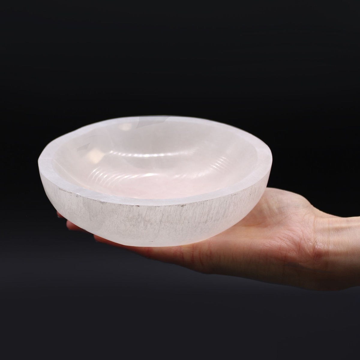 Coupelle ronde en sélénite – 15 cm
