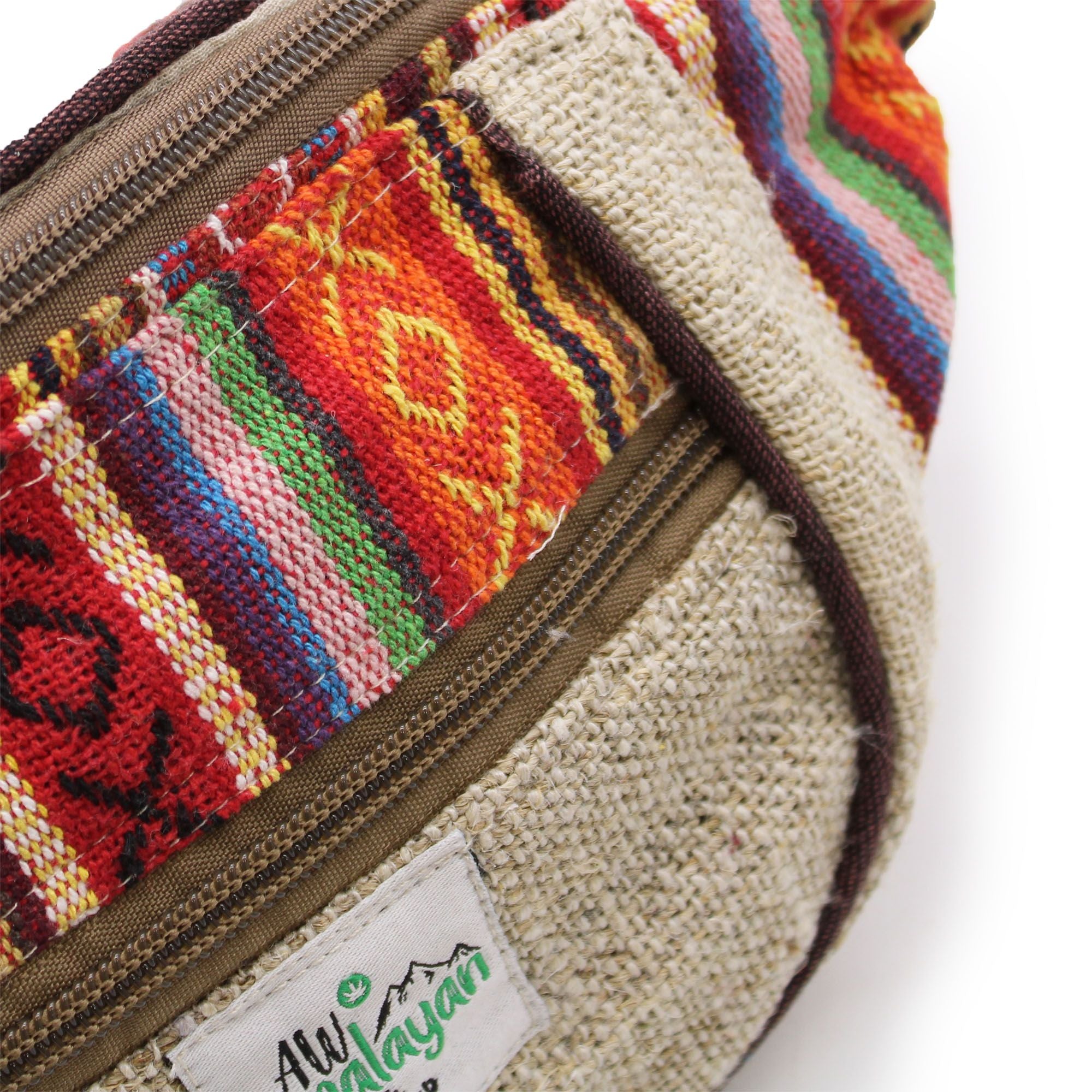 Sac Banane Chanvre & Coton Design Aléatoire — Artisanal Népalais Unique