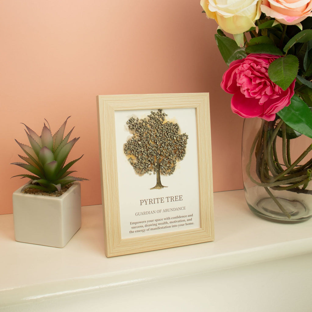 * Tableau décoratif Arbre de Vie en pyrite, 20 × 14,7 × 1 cm