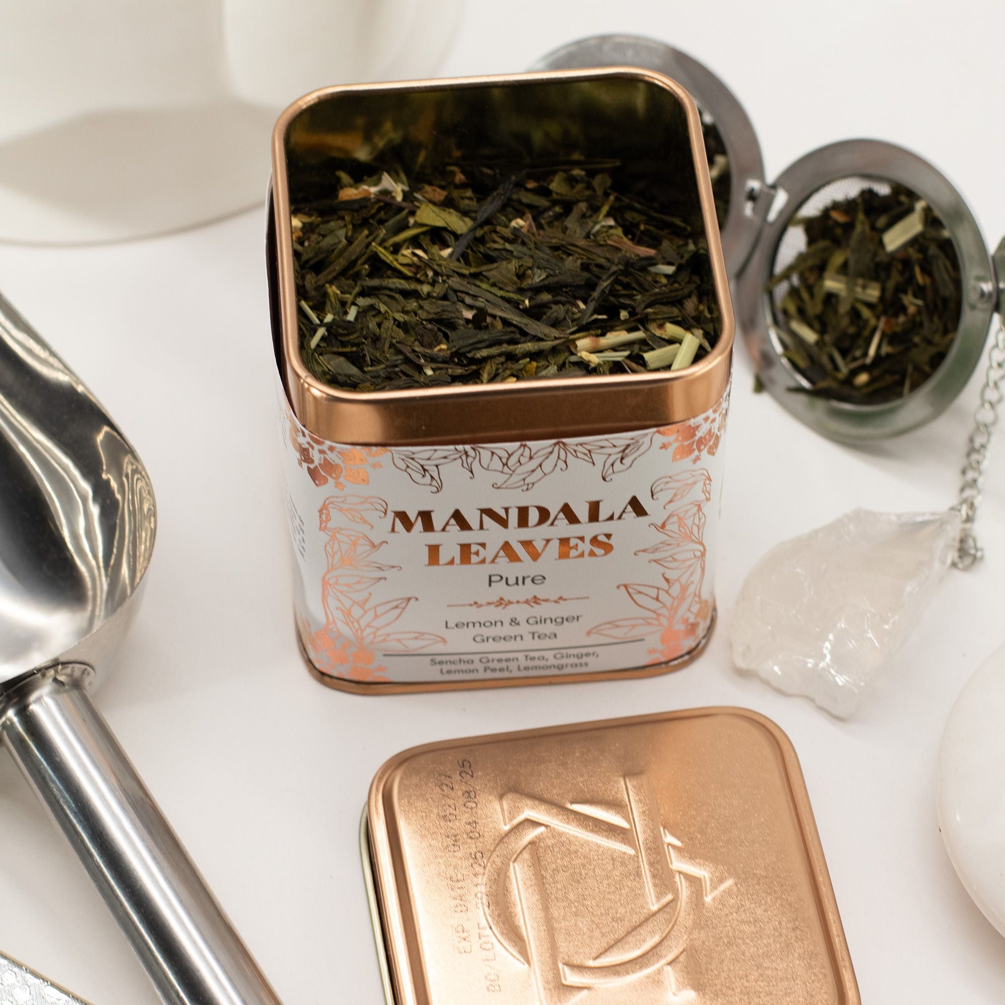 Thé Vert Citron & Gingembre Eco Classic 50g – Mélange Artisanal Revigorant | Boîte Métallique