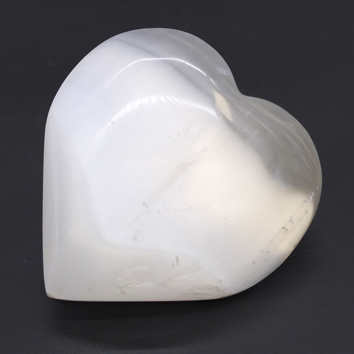 Cœur en sélénite – 10 cm