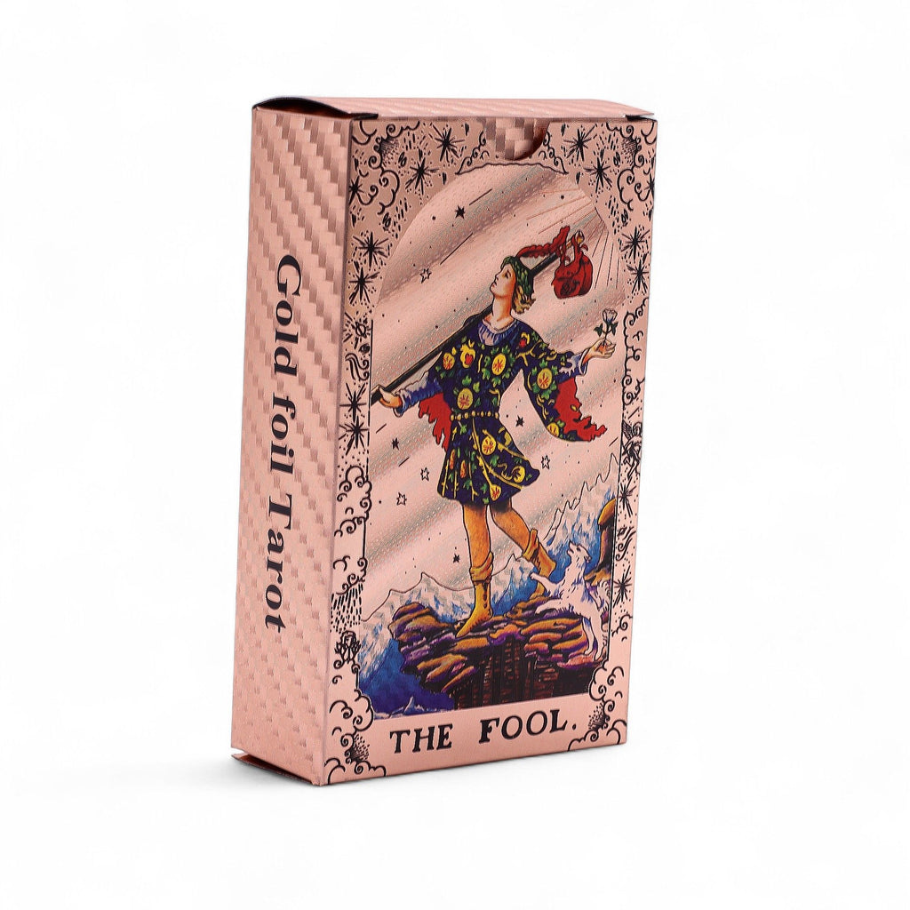 Jeu de Tarot Feuille d'Or Rose - Phases de Lune - avec Livret
