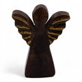 * Petit ange en bois de manguier – Décor doré