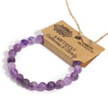 Bracelet extensible en améthyste 8 mm