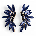 * Boucles d’oreilles fées en verre vintage – Bleu royal
