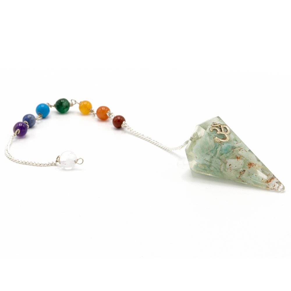* Pendule chakra en orgonite – Om