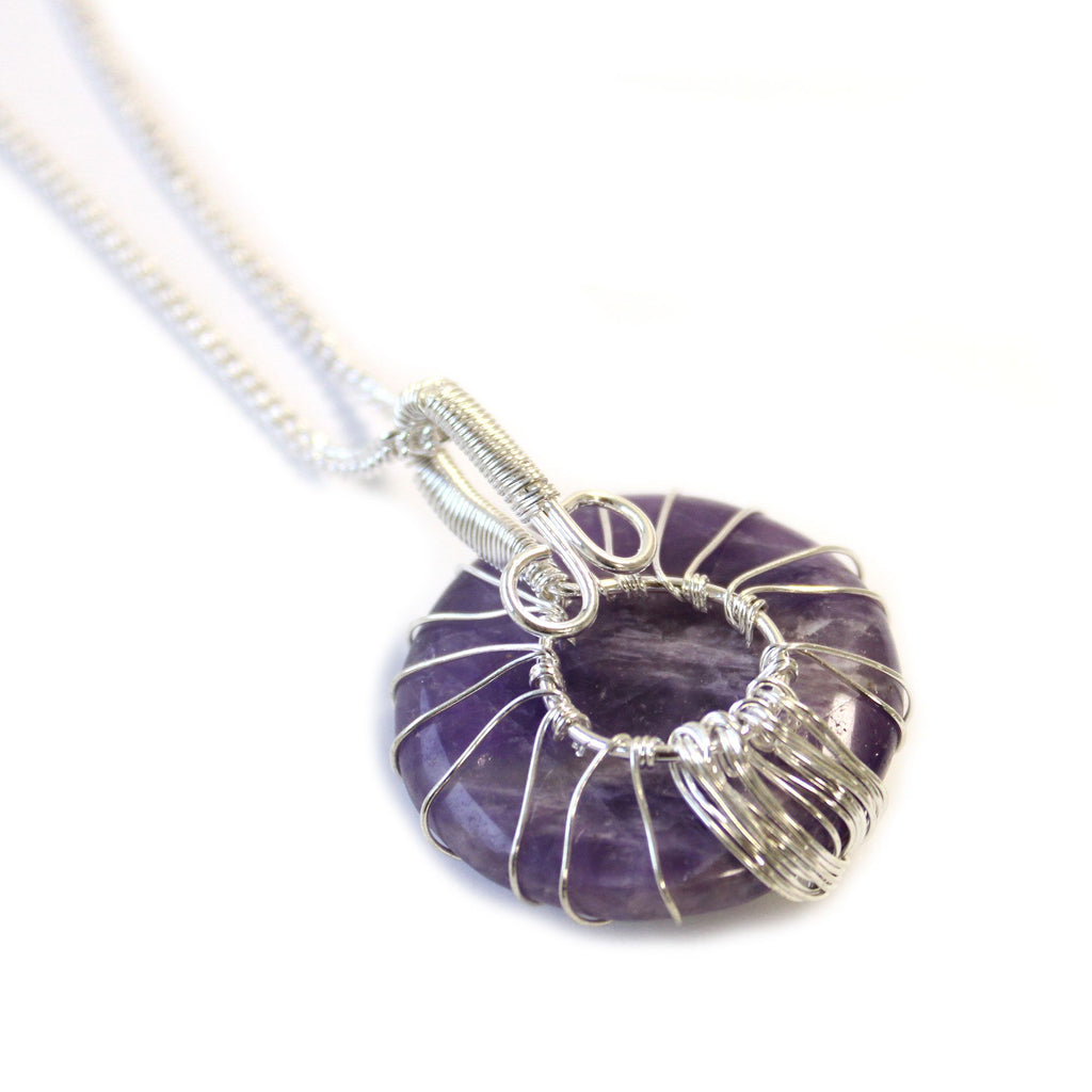 Collier arbre de vie en améthyste