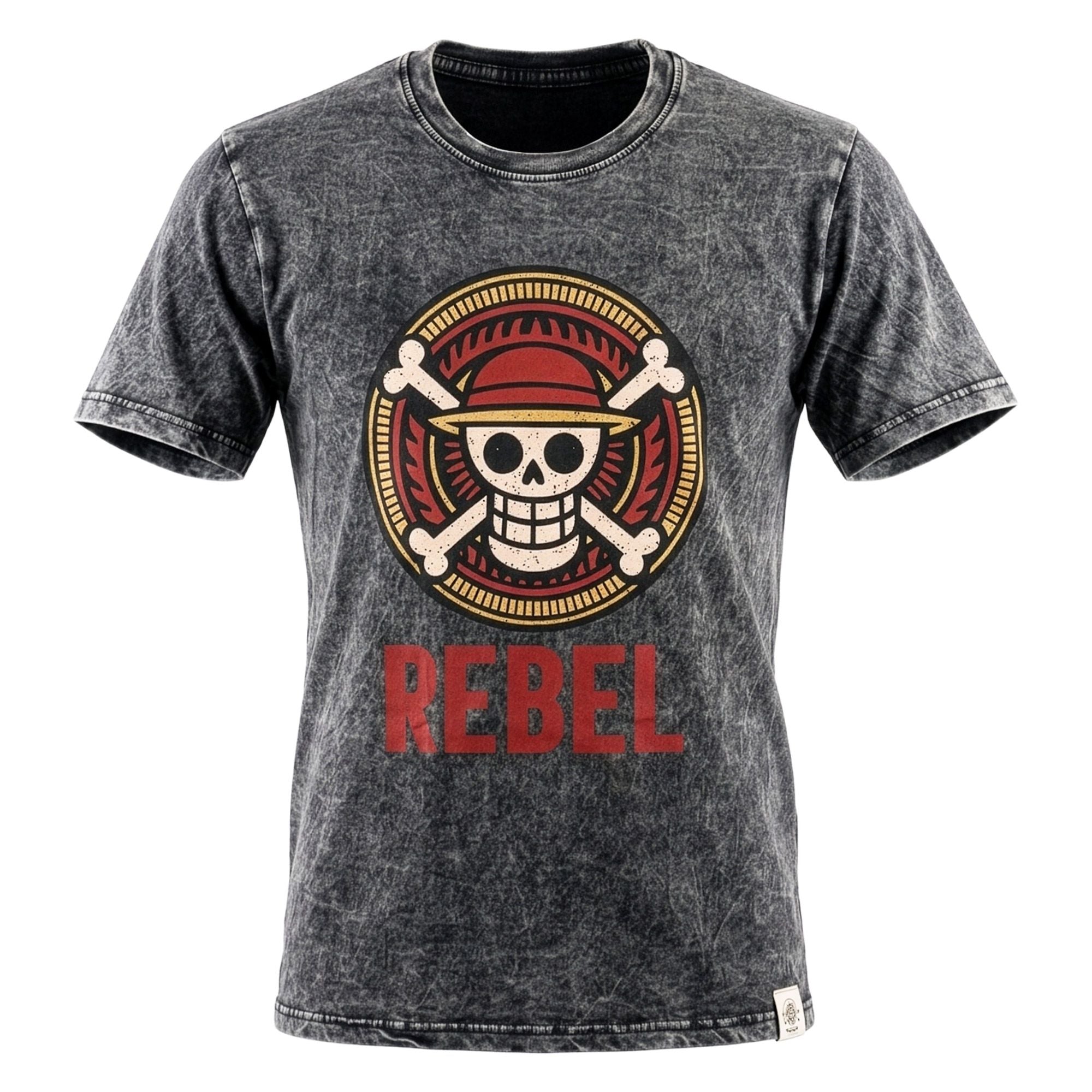 * T-Shirt en Coton Délavé Nomad Sari – Rebel – Anthracite – L