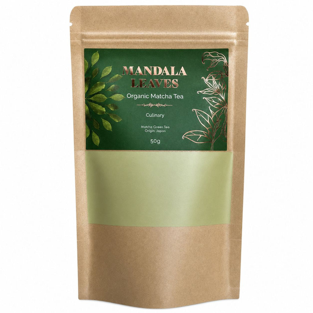 Matcha Culinaire Bio 50g – Poudre Thé Vert Japonais | Lattes Smoothies Pâtisserie | Sachet Artisanal