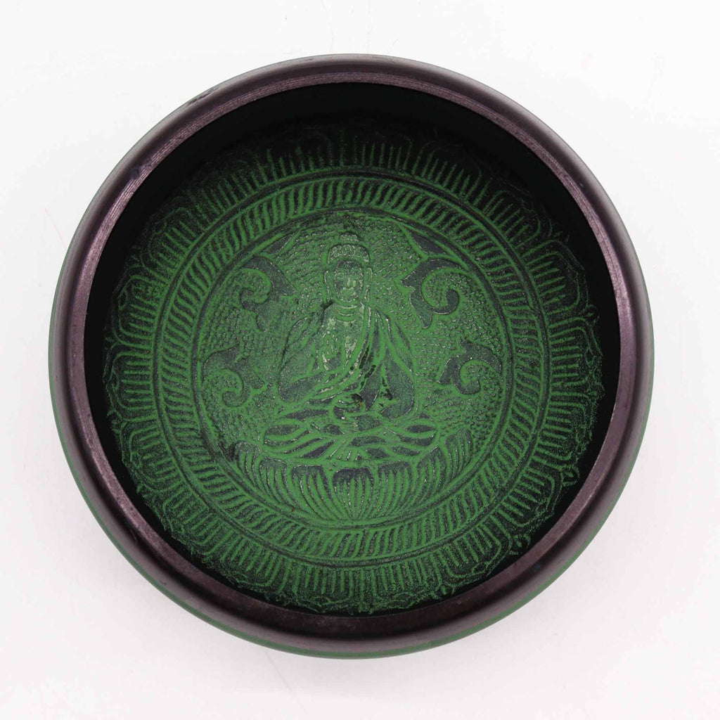 * Bol chantant en poudre de terre Mandala Bouddha, 16 cm