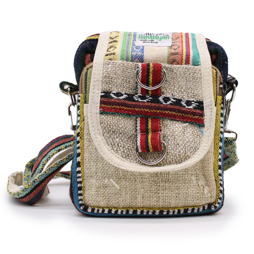 Sac de Voyage Body-Cross en Chanvre Naturel & Jhari — Artisanal Népalais