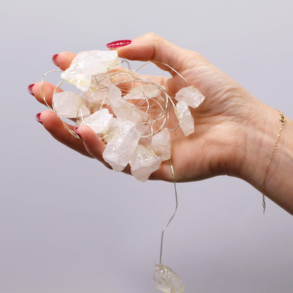 * Guirlande lumineuse en cristal de roche – USB – 227 cm