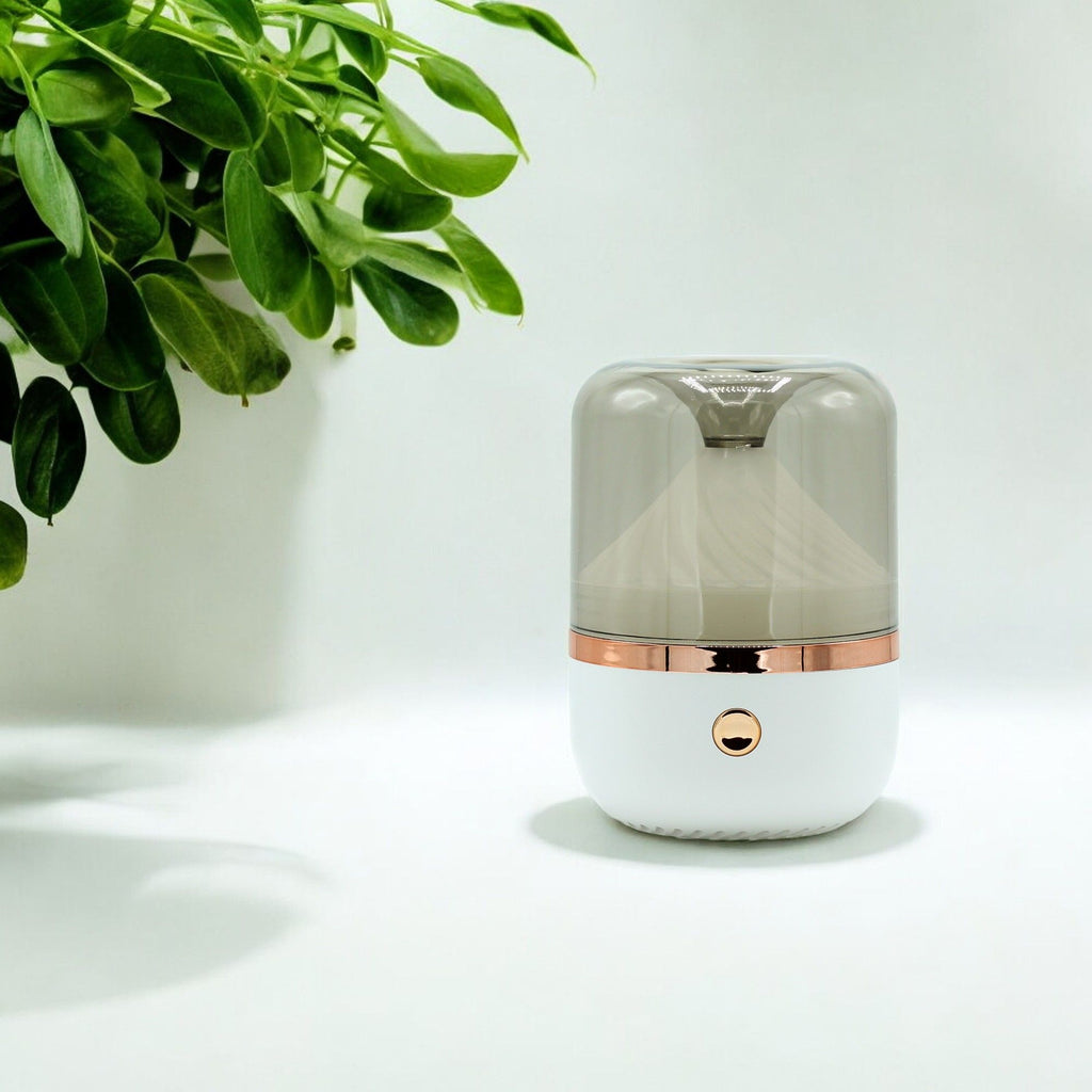* Diffuseur d’arômes Urban blanc et bronze – USB – Lumière à changement de couleur