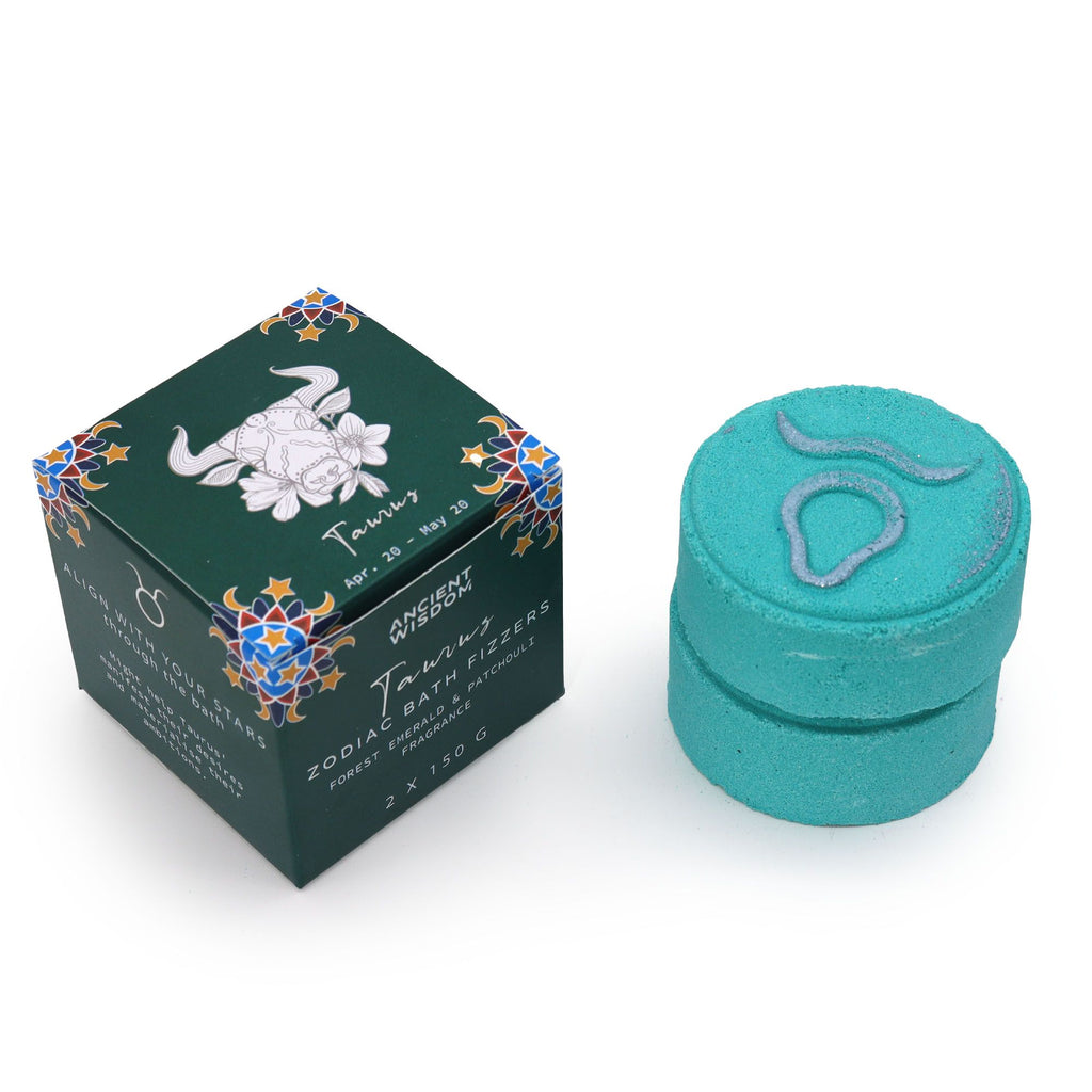 * Coffret de Galets de Bain Effervescents du Zodiaque avec Horoscope – Taureau