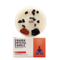 Bougie Cristal Chakra Racine – Jaspe Rouge & Agate Noire