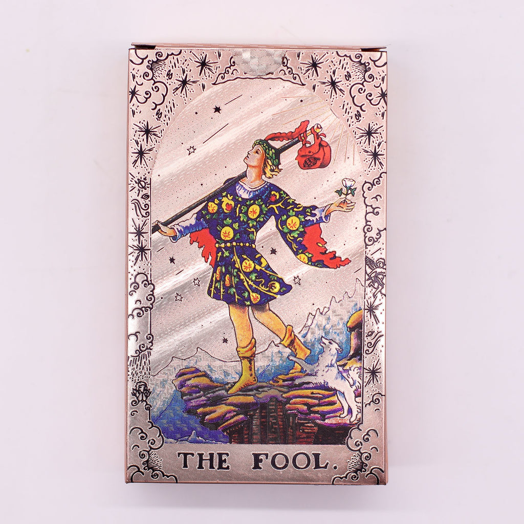 Jeu de Tarot Feuille d'Or Rose - Phases de Lune - avec Livret