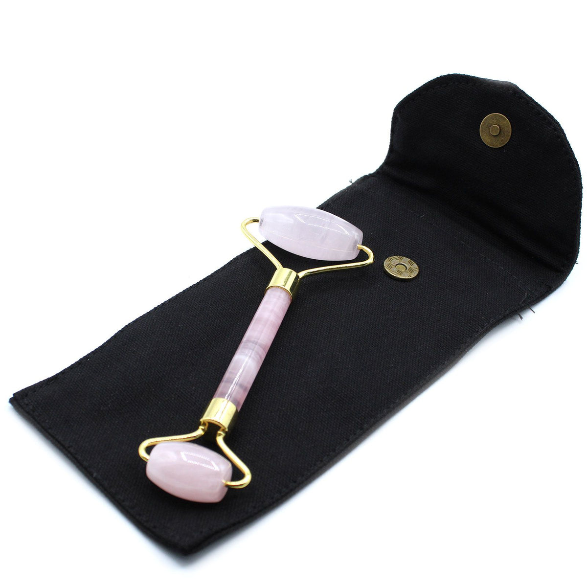 Rouleau de massage visage en quartz rose