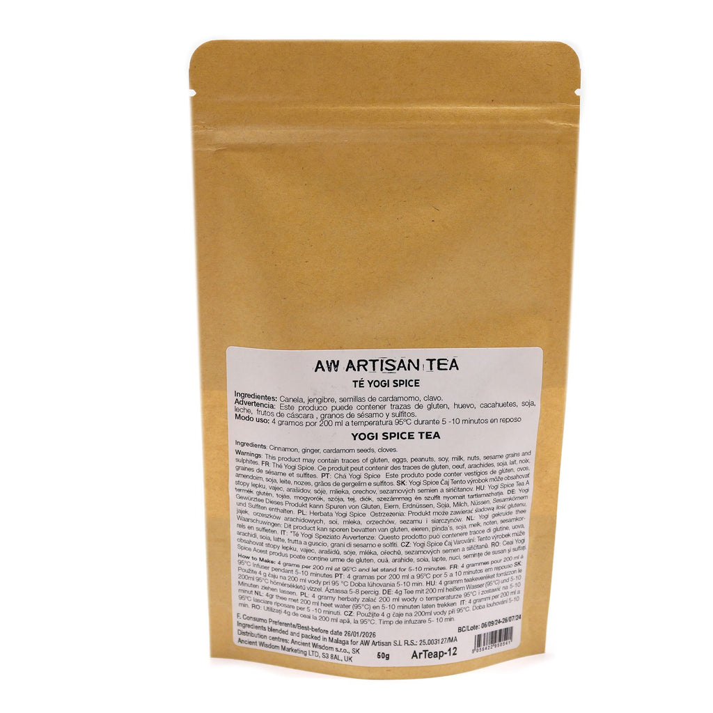 Mélange d’Épices Yogi 50g – Infusion Stimulante Cannelle Gingembre Cardamome Clou de Girofle | Sachet Artisanal