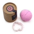 Bombe de bain bergamote et sel marin avec bracelet en quartz rose