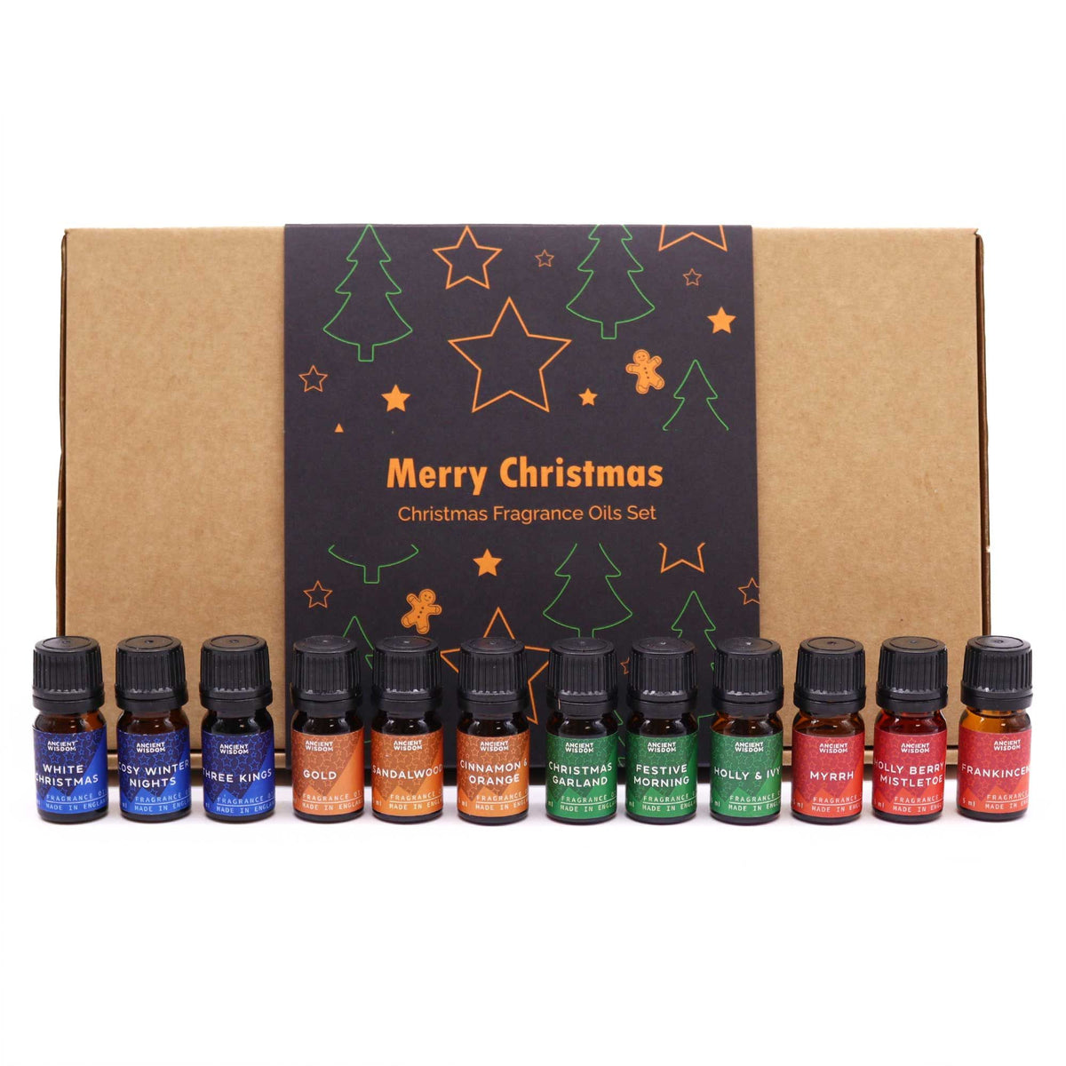 * Coffret d’huiles parfumées Senteurs sacrées de Noël – 12 × 5 ml