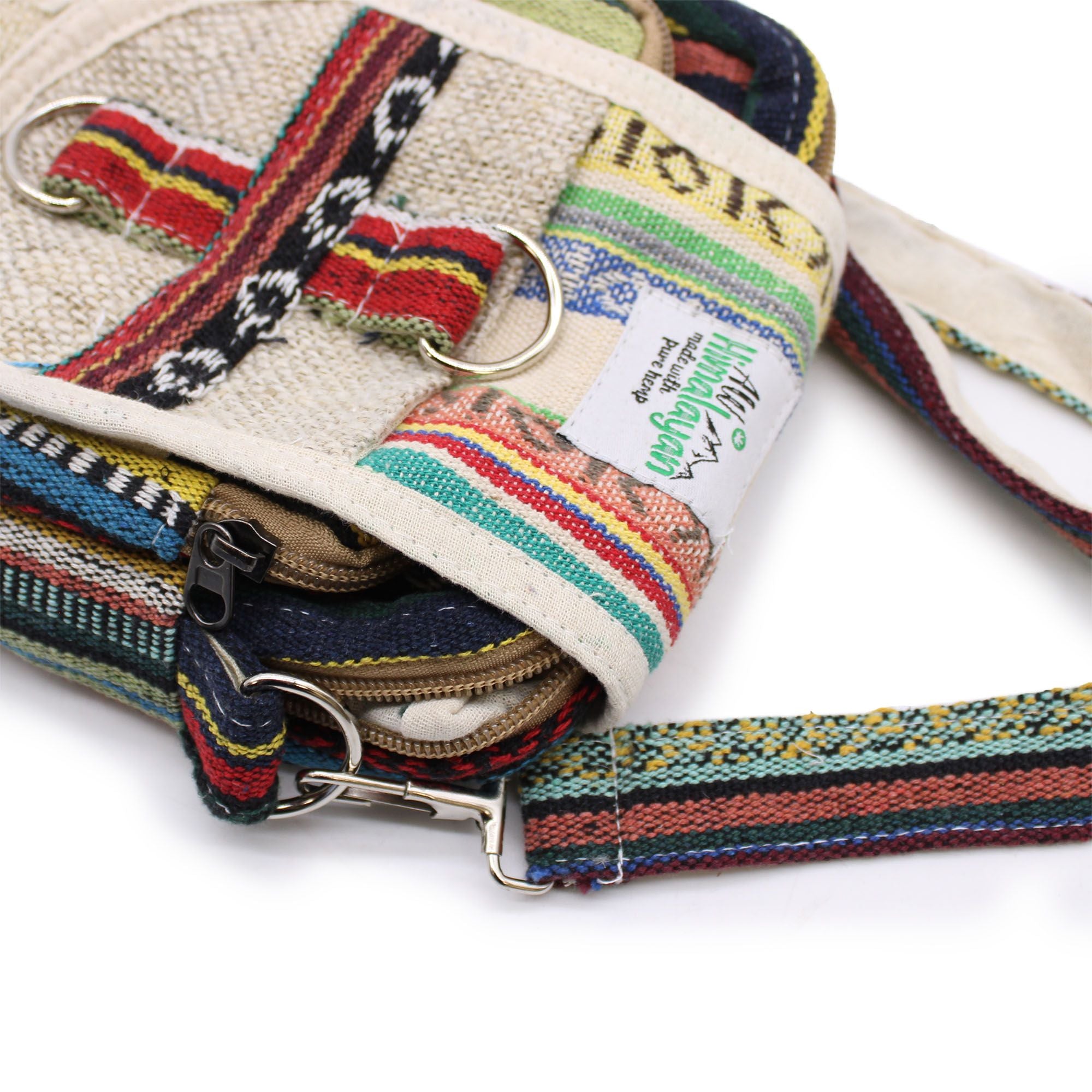 Sac de Voyage Body-Cross en Chanvre Naturel & Jhari — Artisanal Népalais