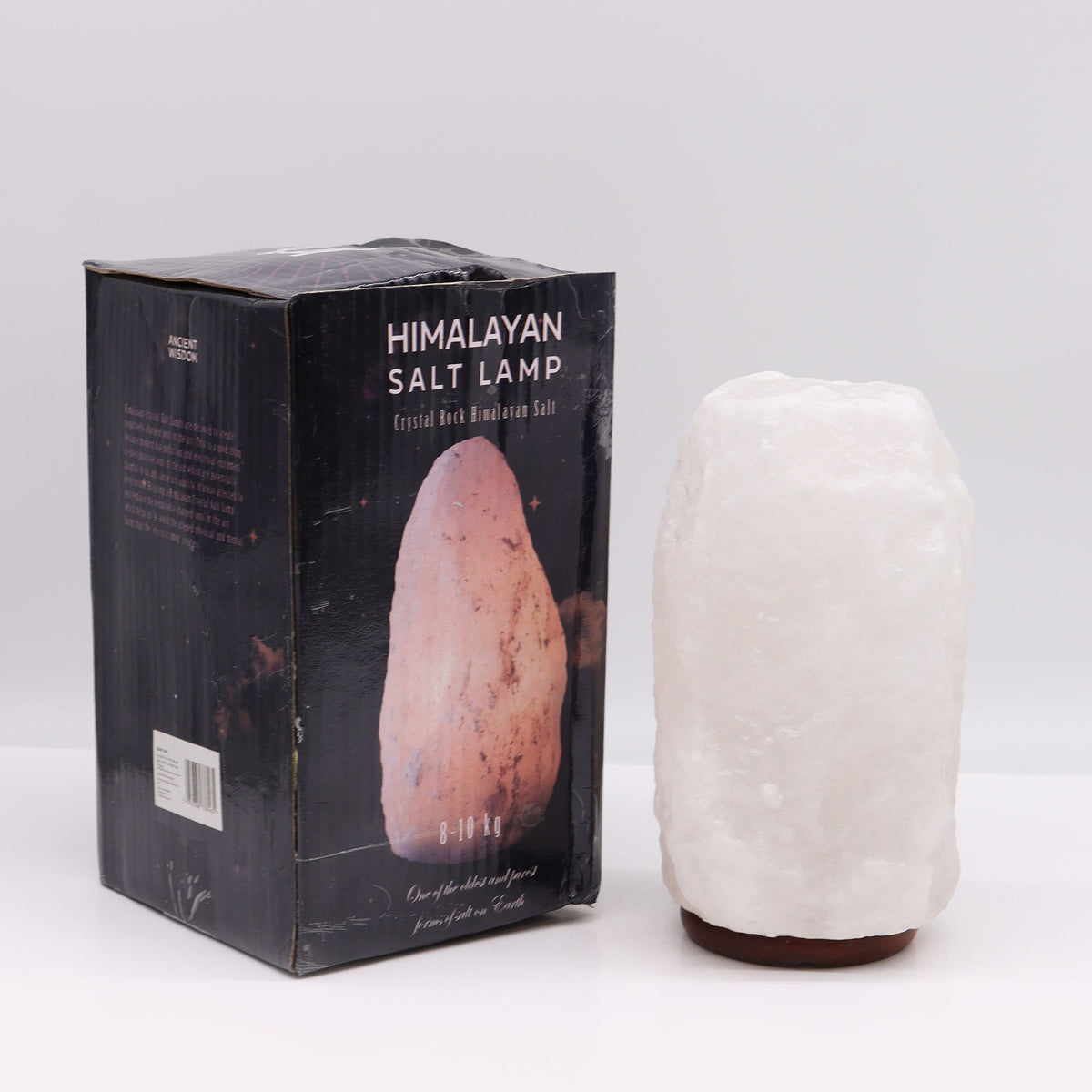 * Lampe en sel de l’Himalaya avec socle, environ 8 à 10 kg