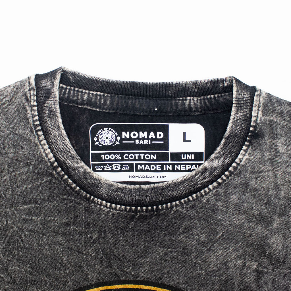 * T-Shirt en Coton Délavé Nomad Sari – Rebel – Anthracite – L