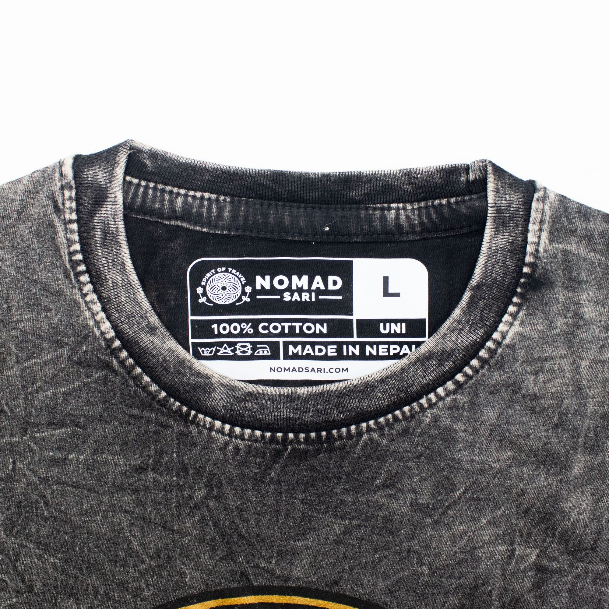 * T-Shirt en Coton Délavé Nomad Sari – Rebel – Anthracite – L