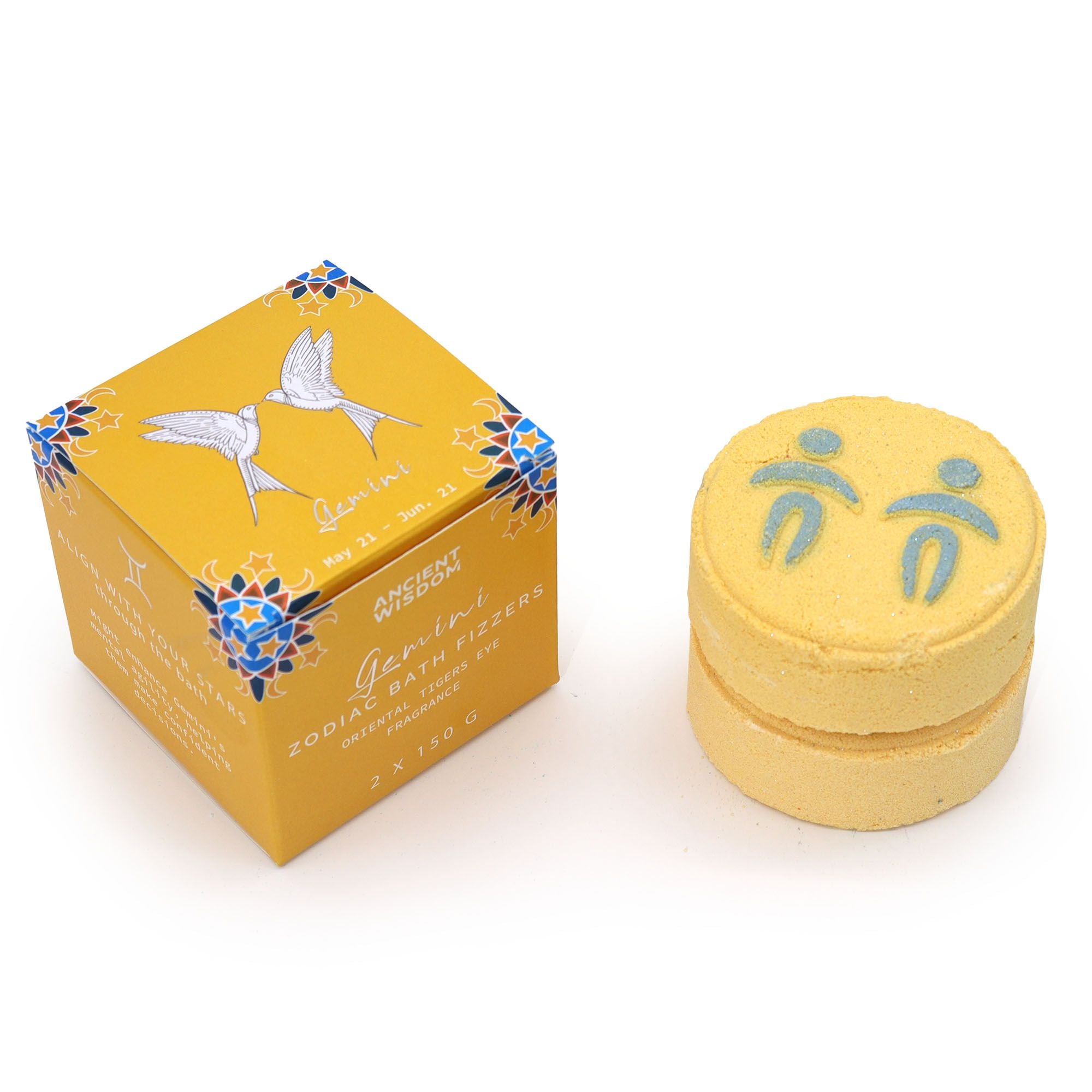 * Coffret de Galets de Bain Effervescents du Zodiaque avec Horoscope – Gémeaux