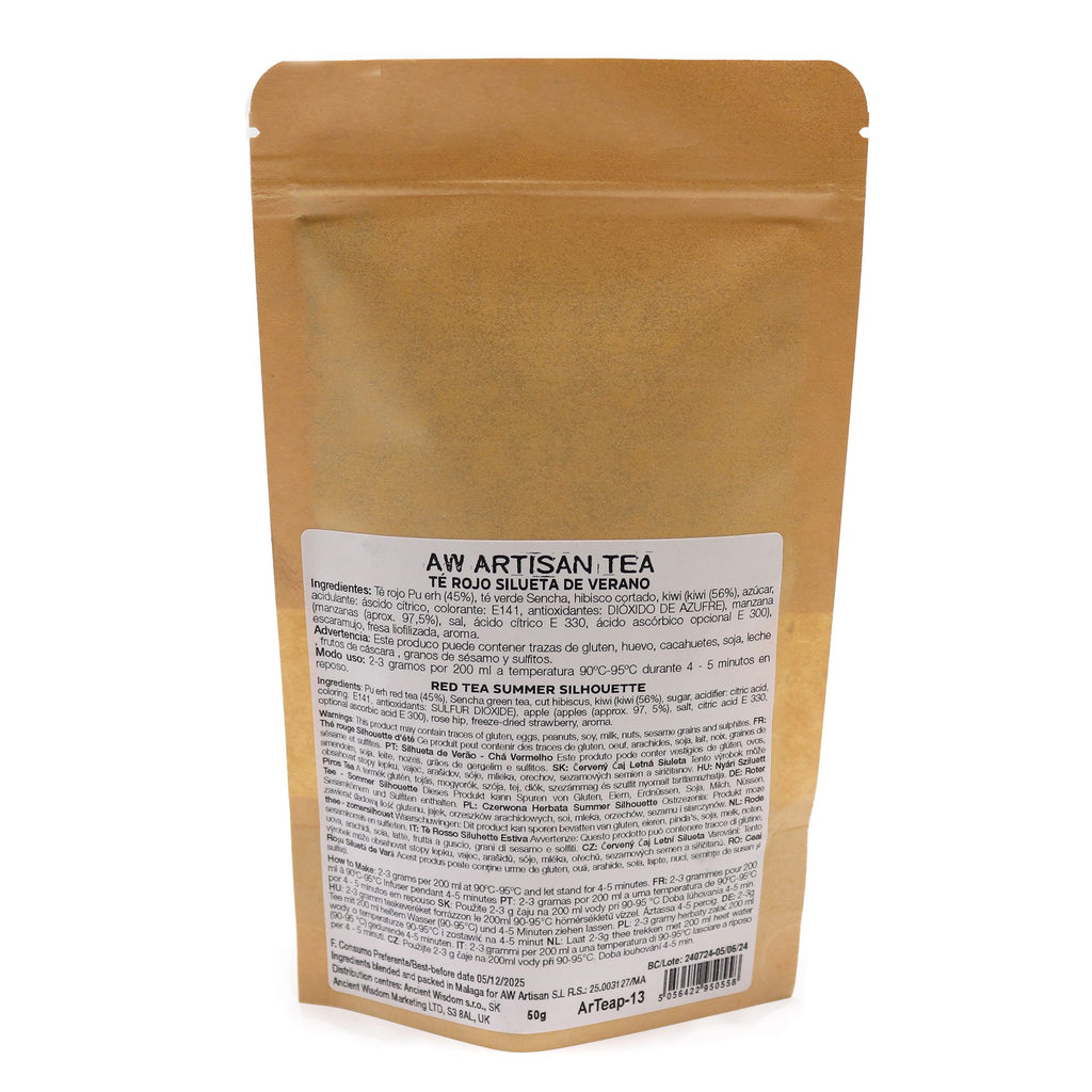 Magie de la Mi-Été 50g – Infusion Thé Rouge Vert Kiwi Fraise Hibiscus | Silhouette Été