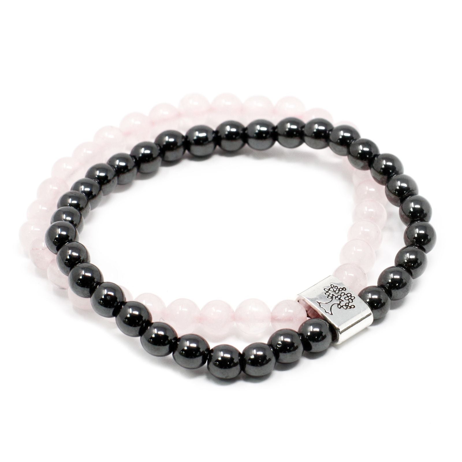 Bracelet Magnétique en Pierres Naturelles – Quartz Rose