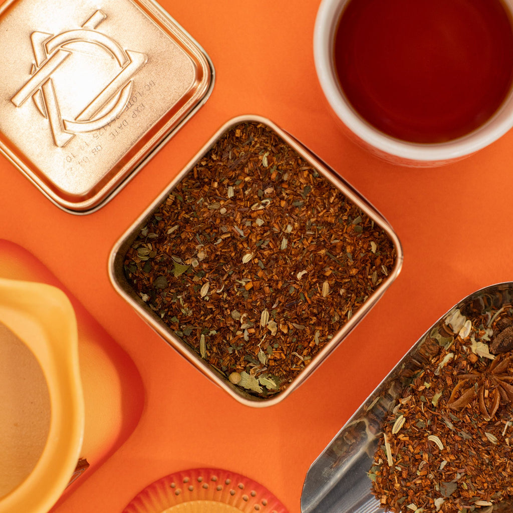 Thé Red Bush Digestive 50g – Infusion Rooibos Fenouil Menthe Anis | Boîte Métallique