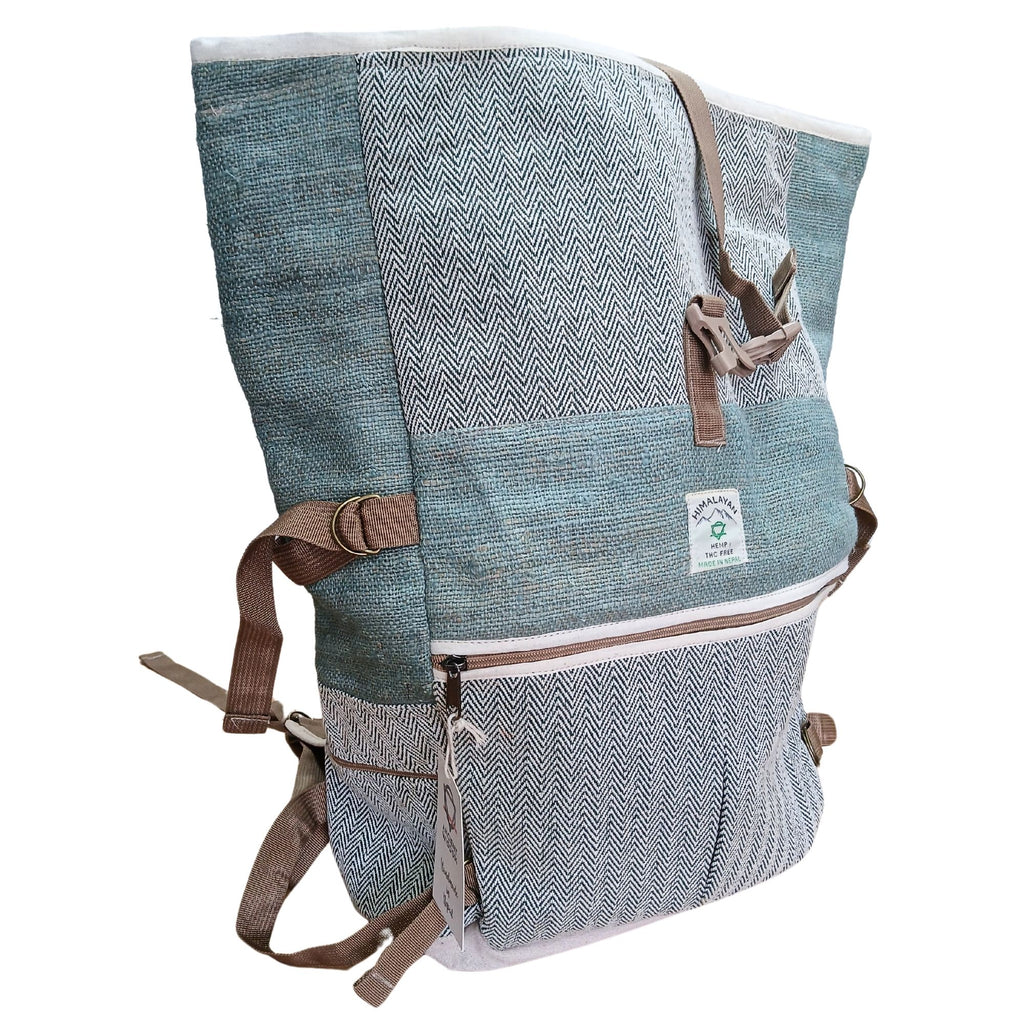 Sac à Dos de Trek en Chanvre – Rolling Sauge | Artisanal Népal