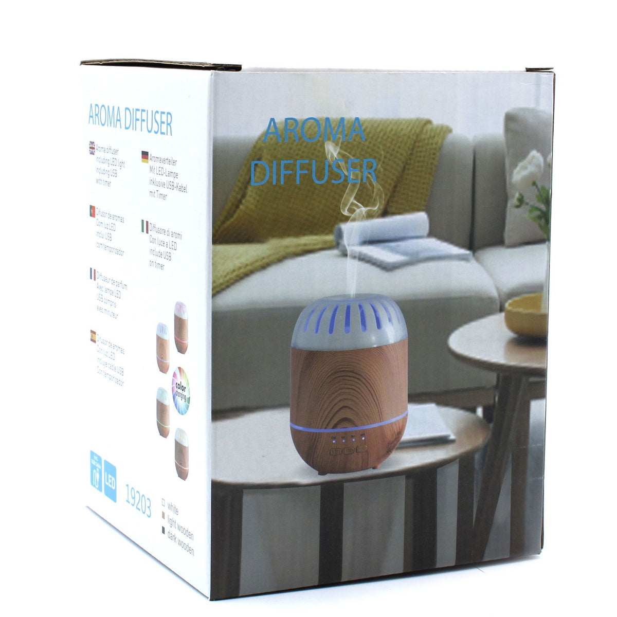 * Diffuseur aromatique Copenhagen – USB, éclairage multicolore et minuterie