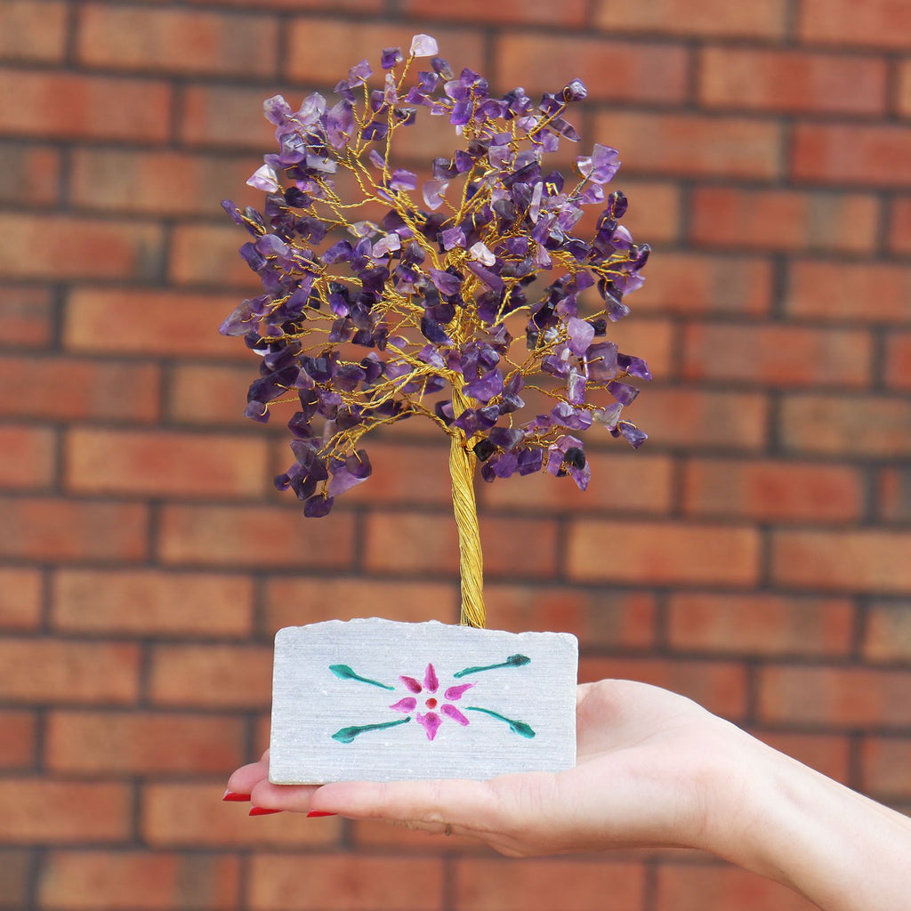 Arbre décoratif en améthyste – 320 pierres
