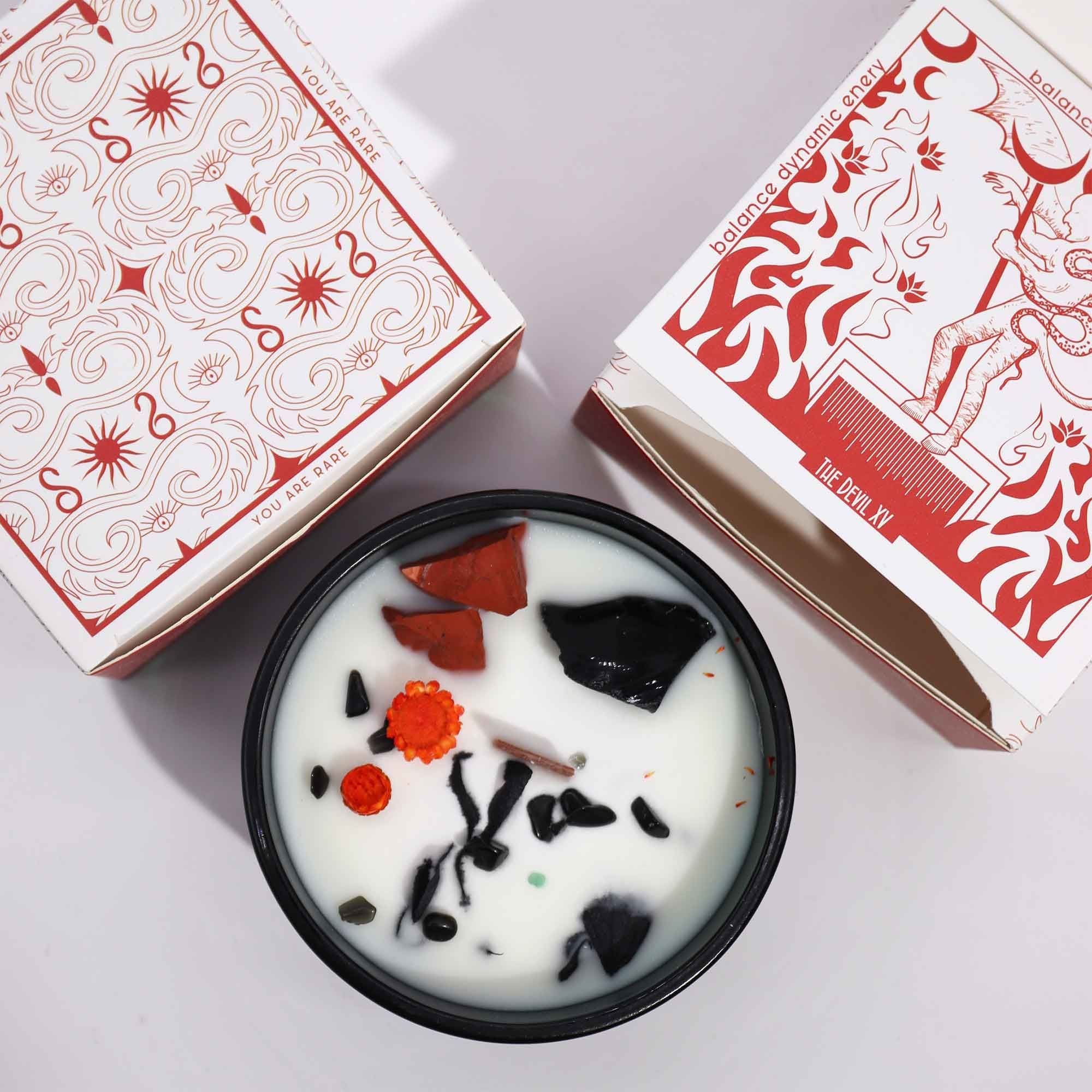 Bougie Magique aux Fleurs & Cristaux Hop Hare – Le Diable