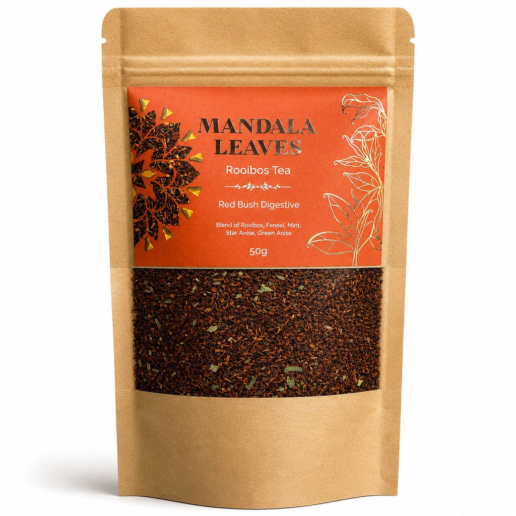 Red Bush Digestive 50g – Rooibos Menthe & Anis Étoilé | Infusion Digestive Artisanale Sachet