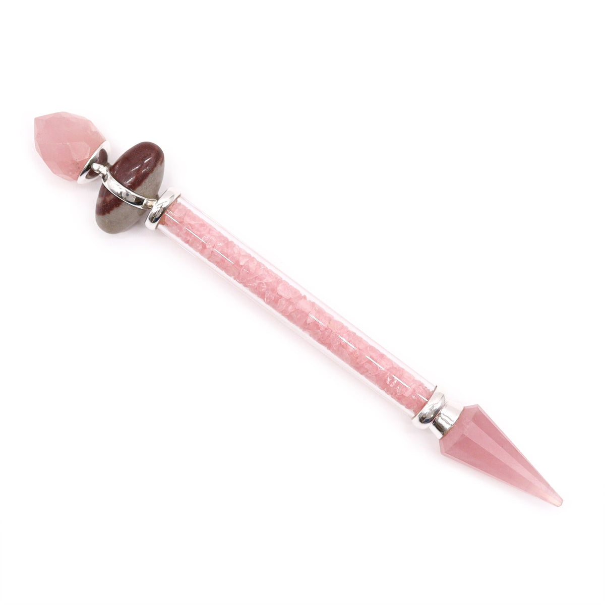 Baguette Shiva Lingam en quartz rose, thème de l’amour