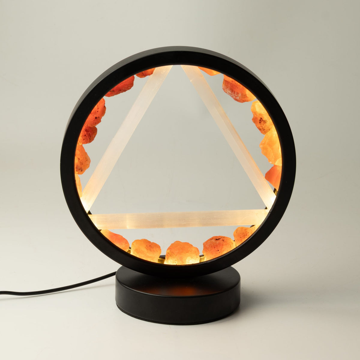 * Lampe halo Feu – Cornaline et sélénite