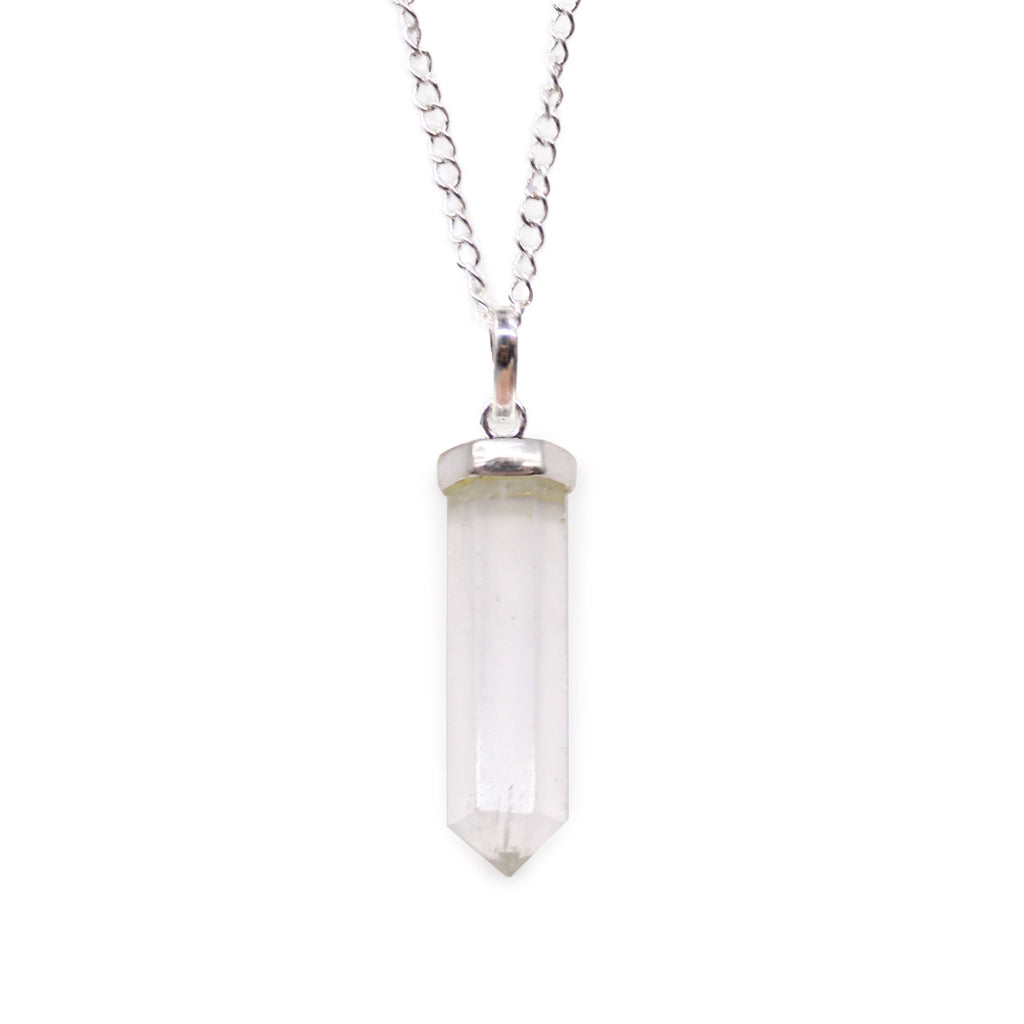 * Pendentif pointe classique en cristal de roche