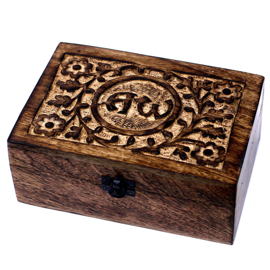 * Coffret d’aromathérapie en bois de manguier – AW – 24 flacons