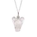 * Pendentif ange gardien en cristal de roche