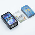 Jeu de Tarot Visage de Lune Feuille d'Or Bleue – 78 Cartes & Livret Complet