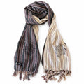 * Nomad Sari – Écharpe de bénédiction de voyage – 170 × 50 cm – Boussole nomade