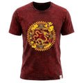 * T-Shirt en Coton Délavé Nomad Sari – Mandala Dragon – Bordeaux – XL