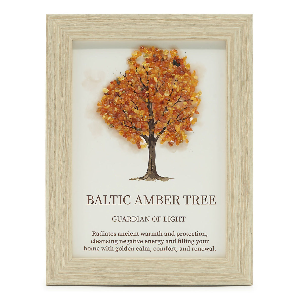 * Tableau décoratif Arbre de Vie en ambre de la Baltique, 20 × 14,7 × 1 cm