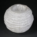 Photophore boule de neige en sélénite – 8 cm