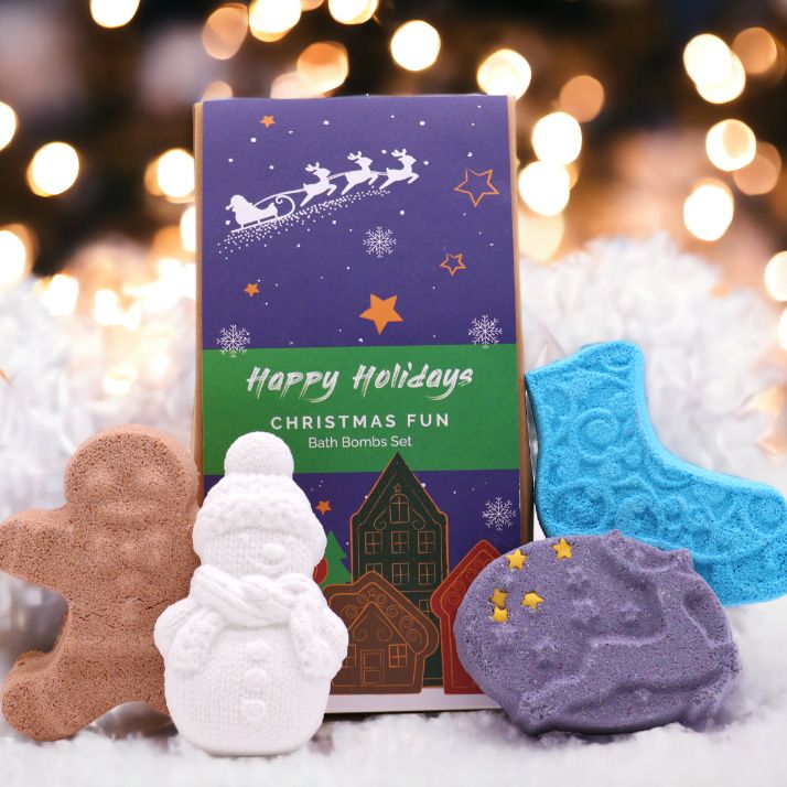 * Coffret cadeau de bombes de bain Joies de Noël