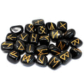 Set de Pierres Runiques en Pochette – Agate Noire